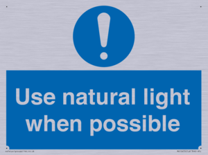 Use natural light when possible